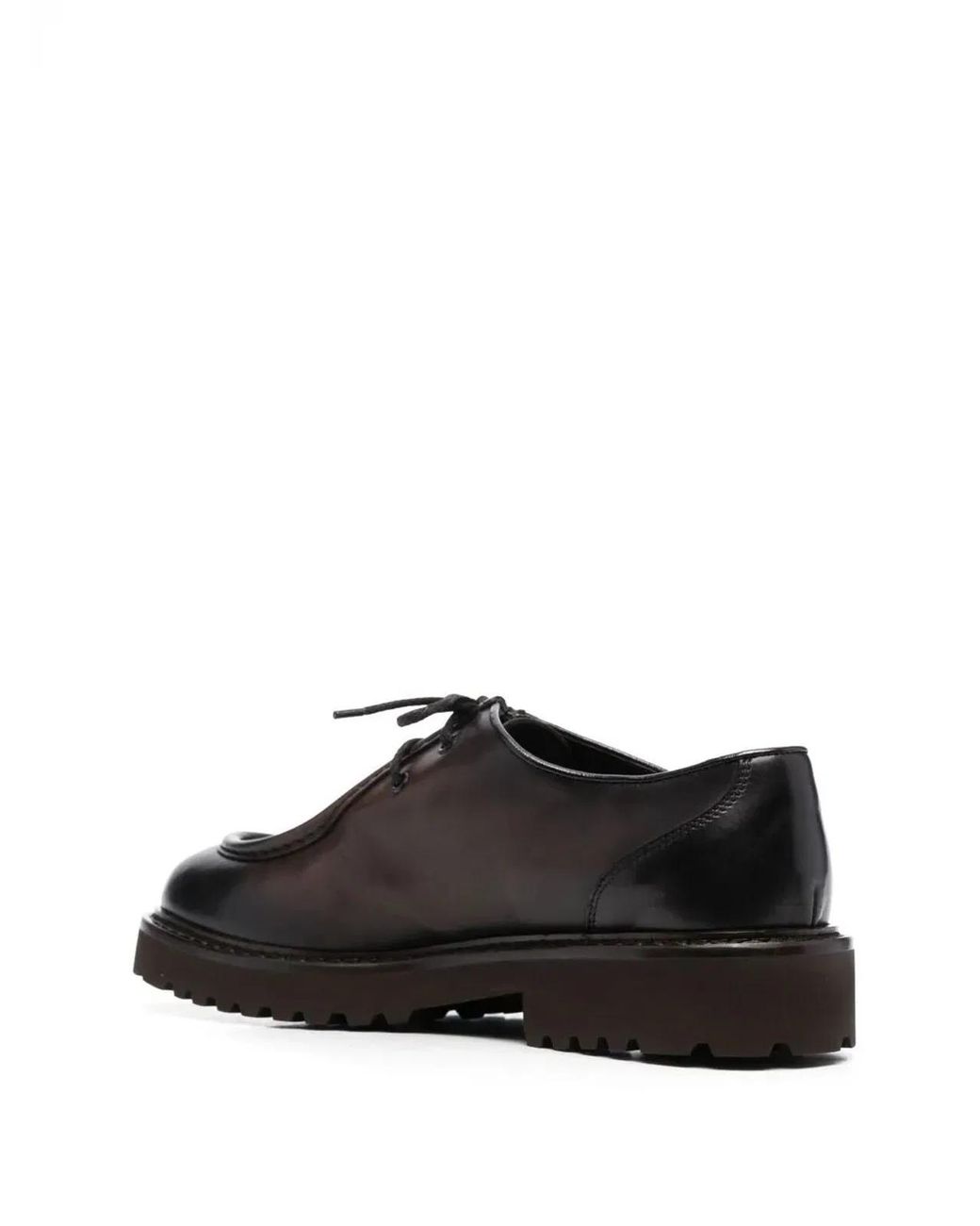 Doucal's Brown "Derby" Lace Up Parabout for men