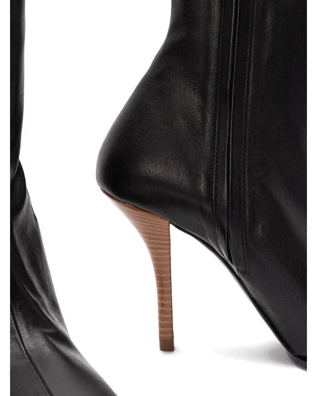 Alaïa Black Alaia Noir Leather Ankle Boots 90