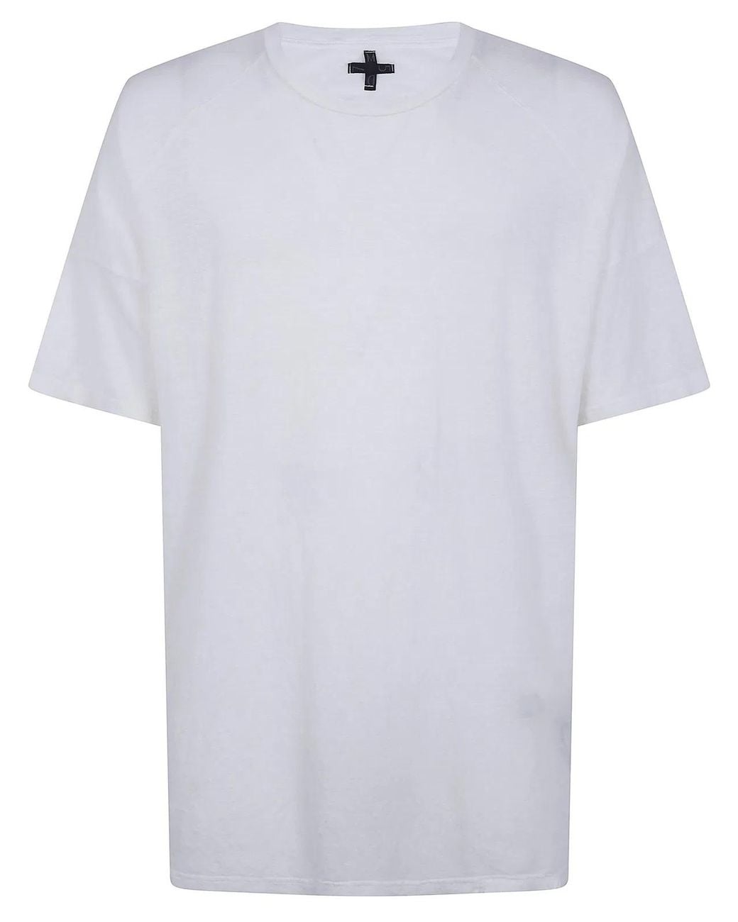 MD75 White Linen Oversized T-Shirt for men