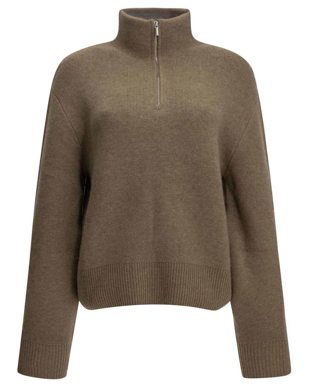 Almada Label Green "Dana" Half-Zip Sweater