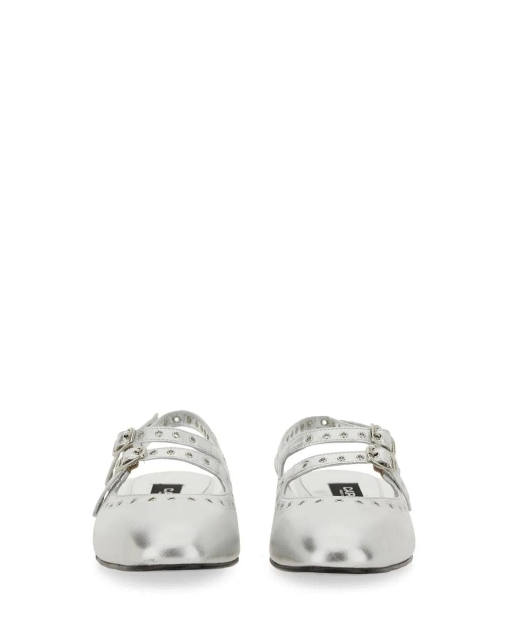 CAREL PARIS White Mary Jane Slingback "Queen"