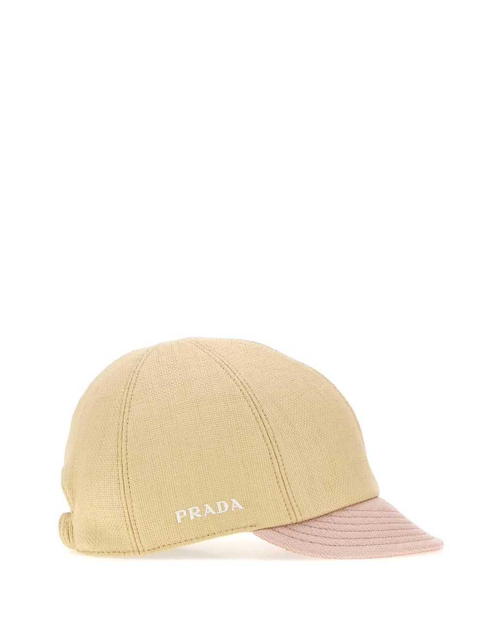 Prada Natural Canvas Baseball Cap