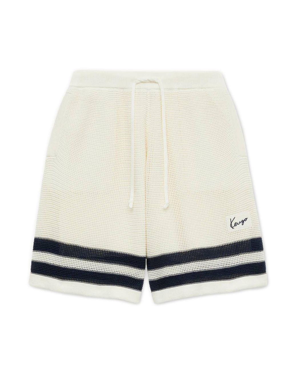 KENZO White Athletic Shorts With Customized Waist for men