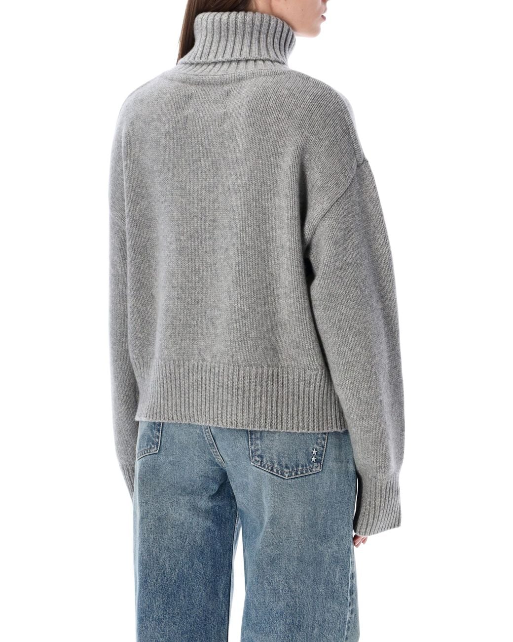 Extreme Cashmere Gray Crop Xtra High Neck