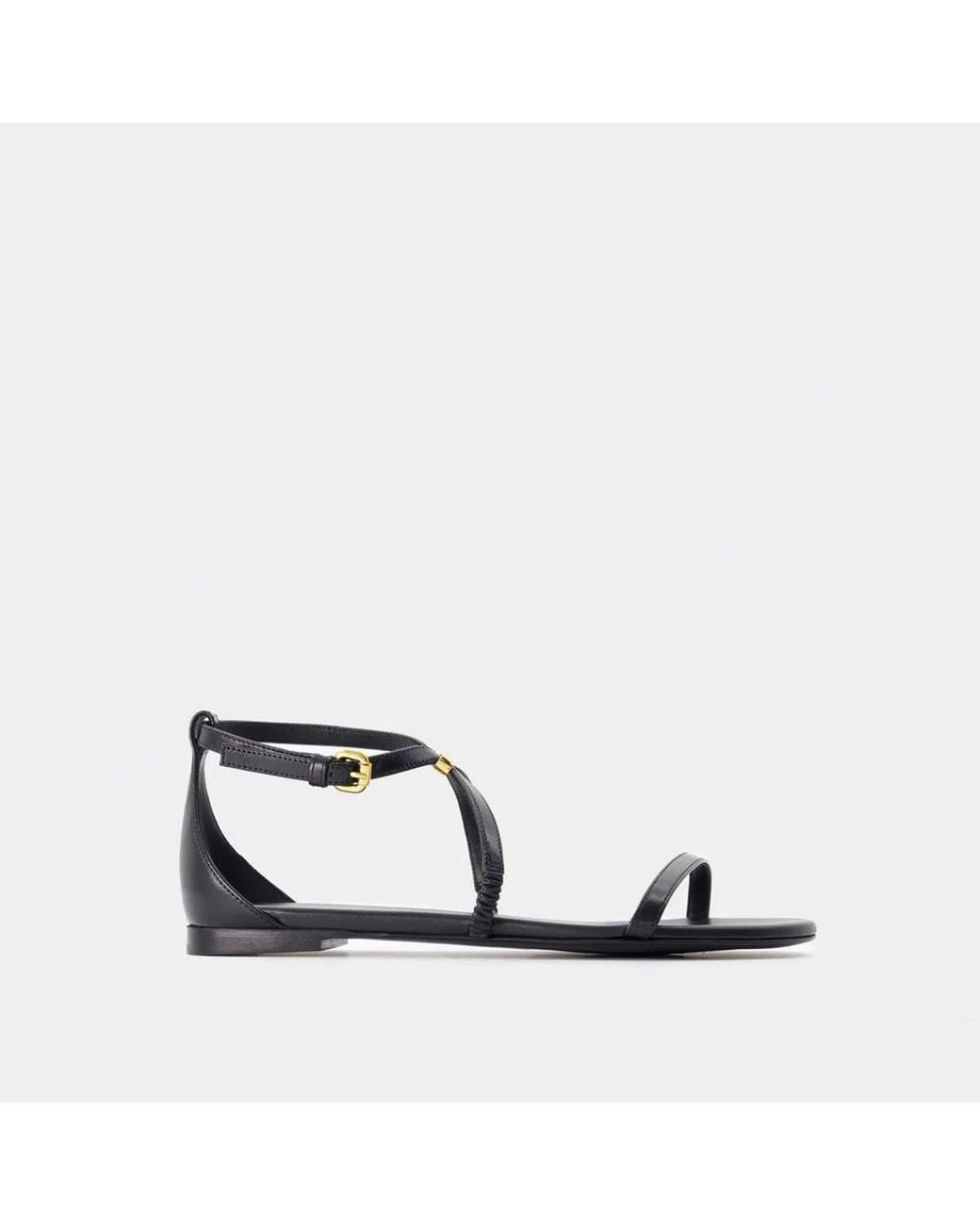 McQueen Black Harness Sandals