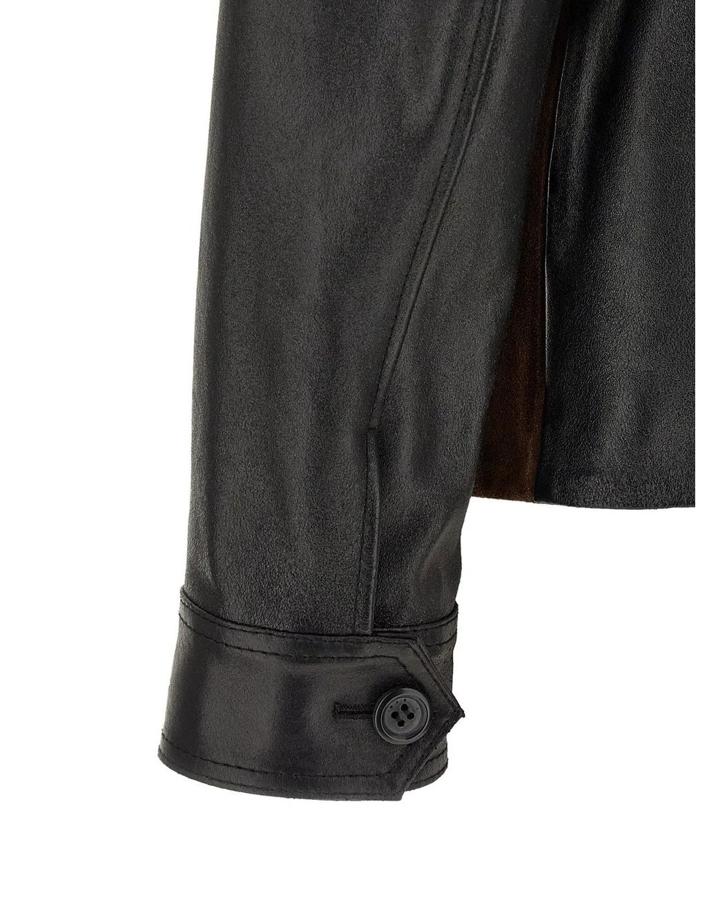 Marni Brown Leather Jacket for men