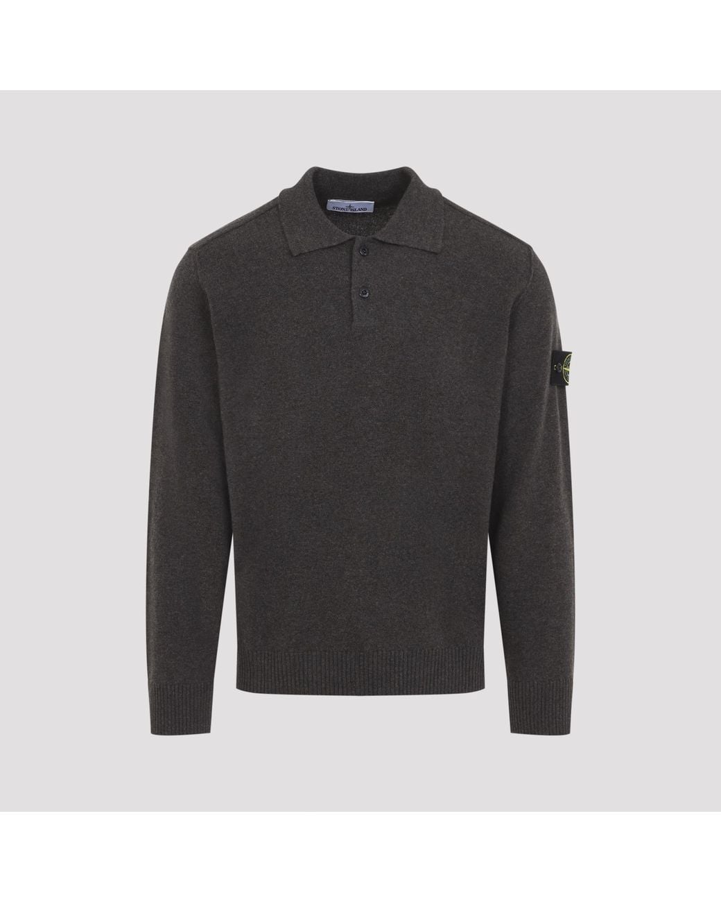 Stone Island Gray Ls Polo for men