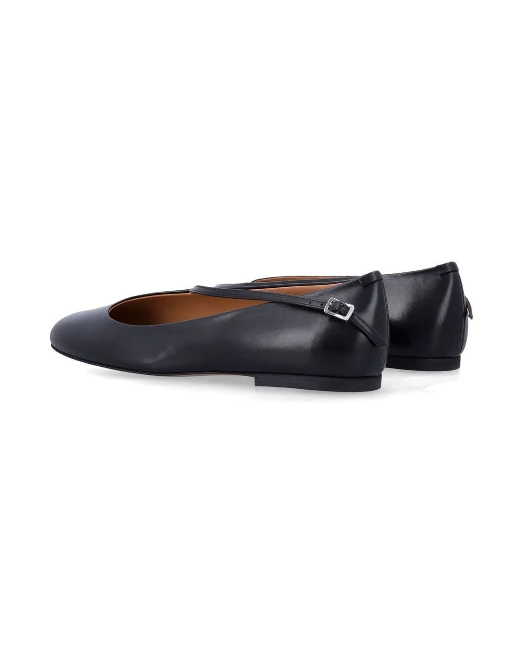 Jil Sander Black Leather Ballerina
