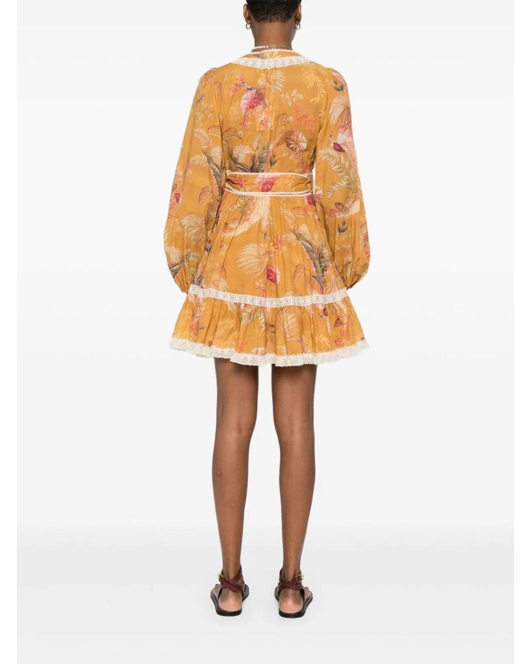 Zimmermann Yellow Ascension Cotton Mini Dress