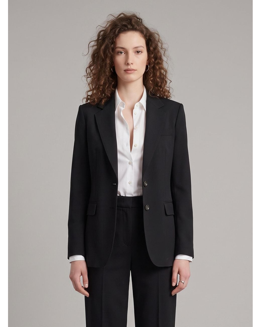 SUTTON NEW YORK Gray Single-Breasted Jacket