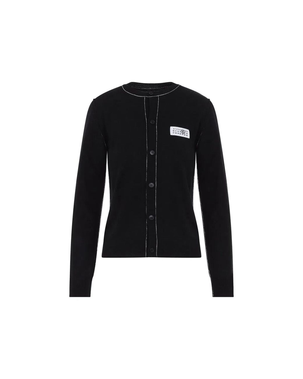 MM6 by Maison Margiela Black Wool Cardigan