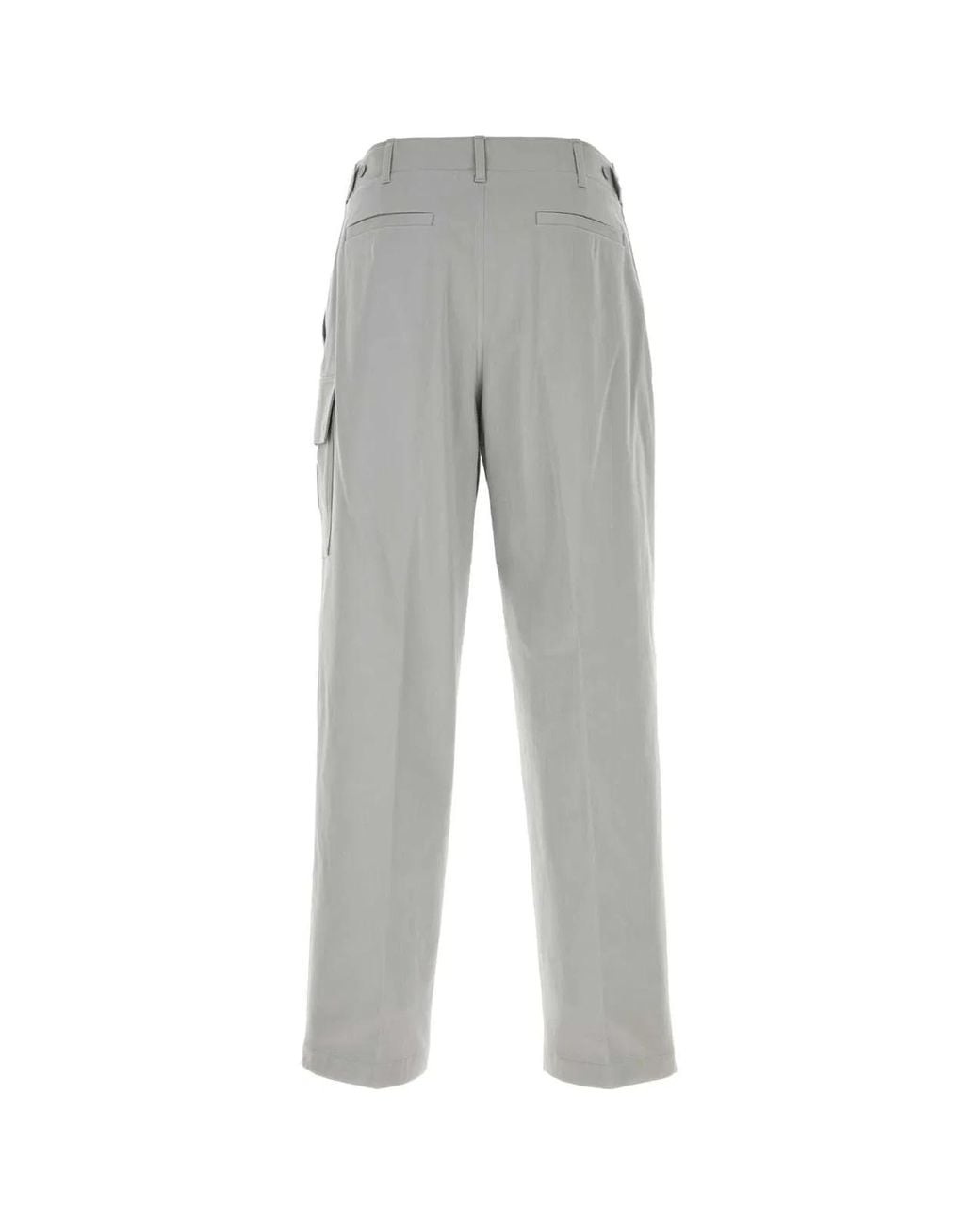 Fendi Gray Light Stretch Cotton Cargo Pant for men