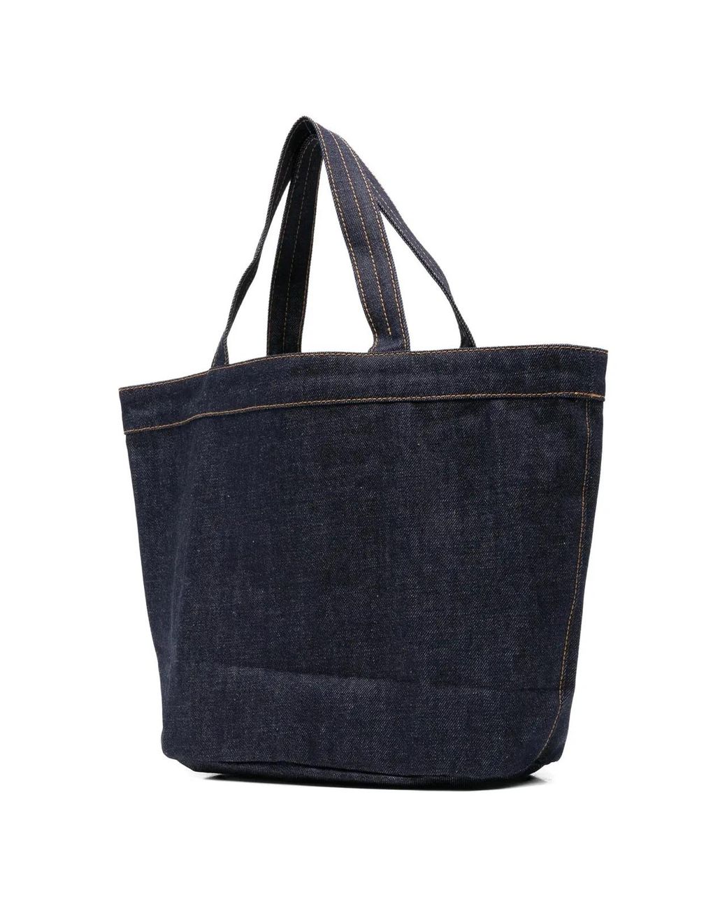 A.P.C. Blue A. P.C. Classic Cotton Tote Handbag With Embroidered Logo