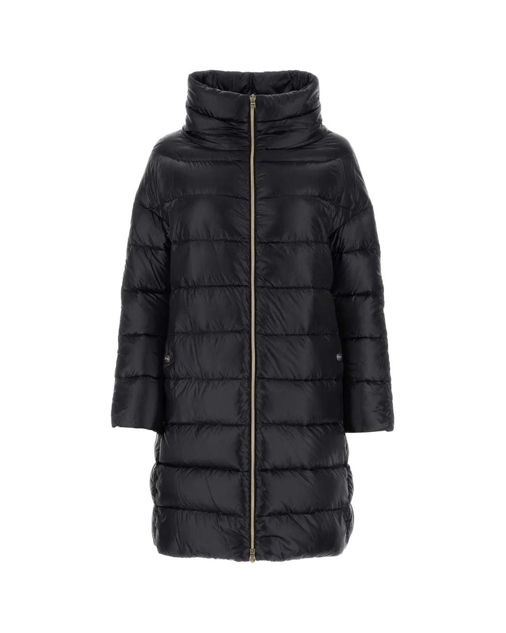 Herno Black "Matilde" Long Down Jacket