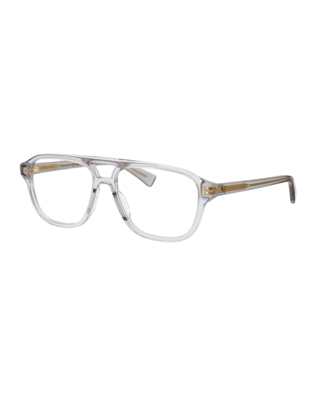 Bottega Veneta Gray Transparent Acetate Glasses for men