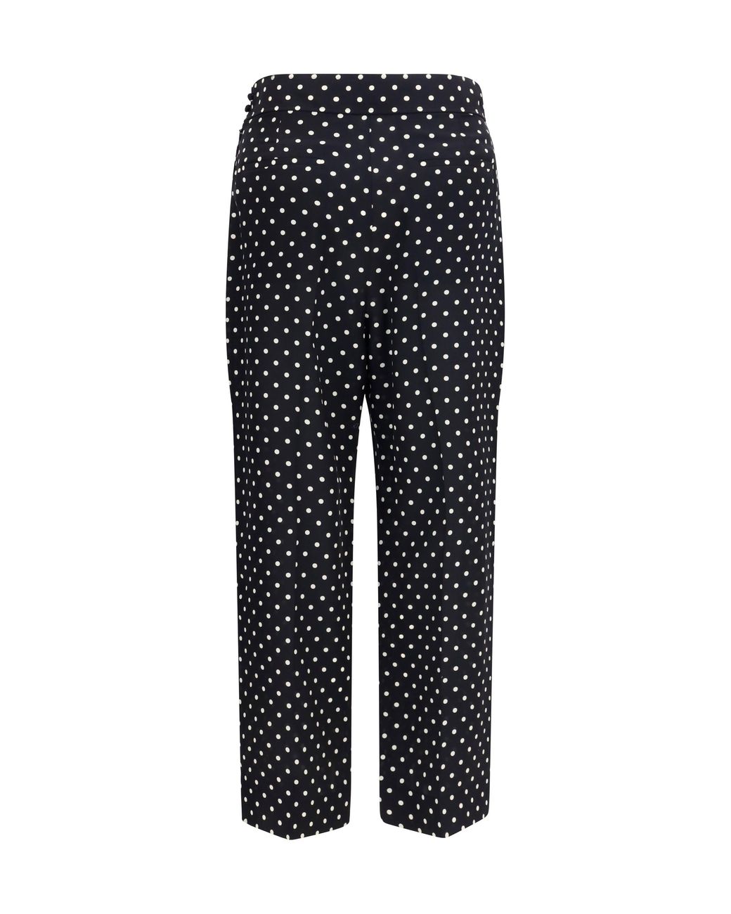 Valentino Blue Polka-Dot Crêpe De Chine Pants Silk