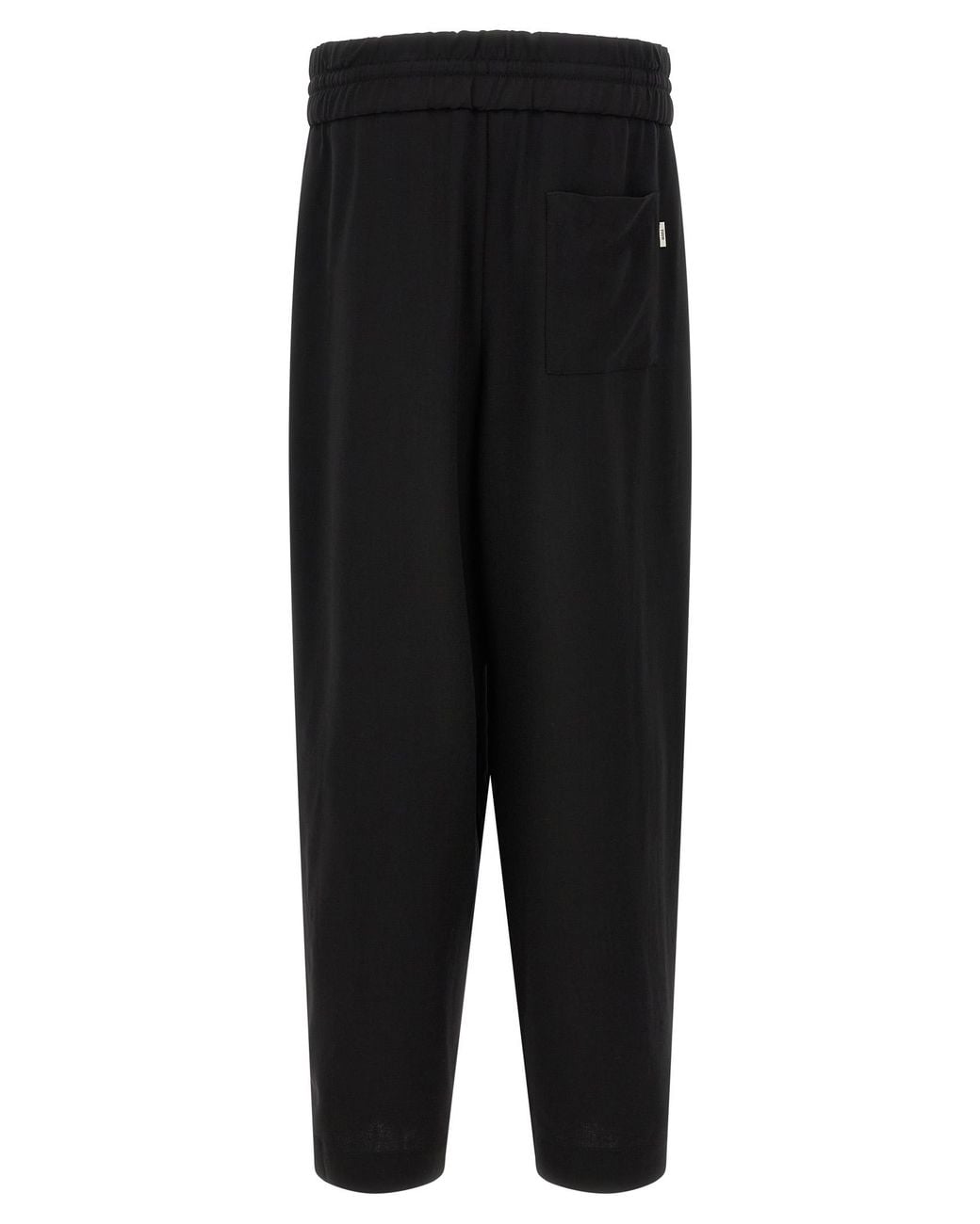 AMI Black Wool Serge Pants for men