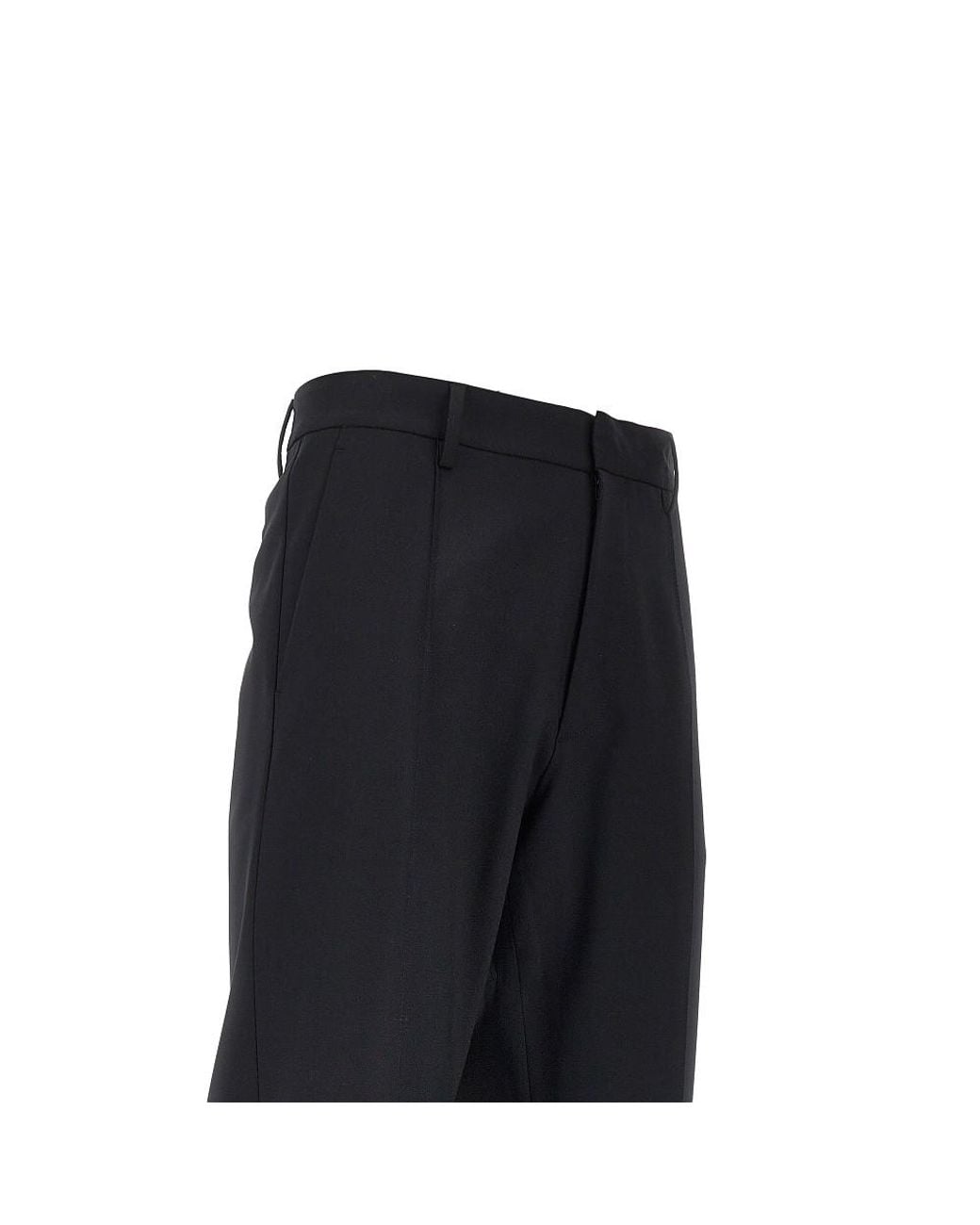 DSquared² Black Stretch Wool Tailored Pants for men