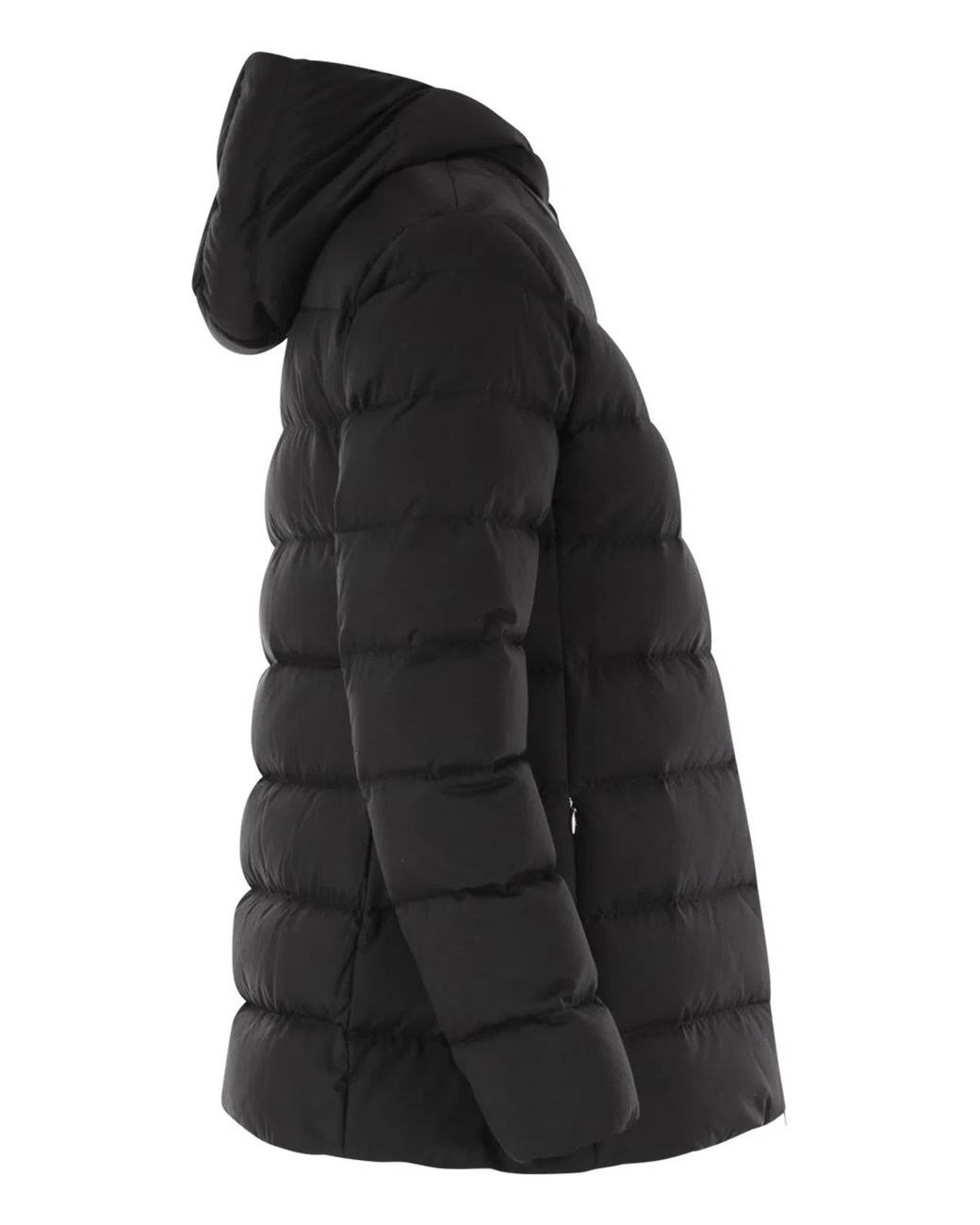 Herno Black Medium Down Jacket With Hood