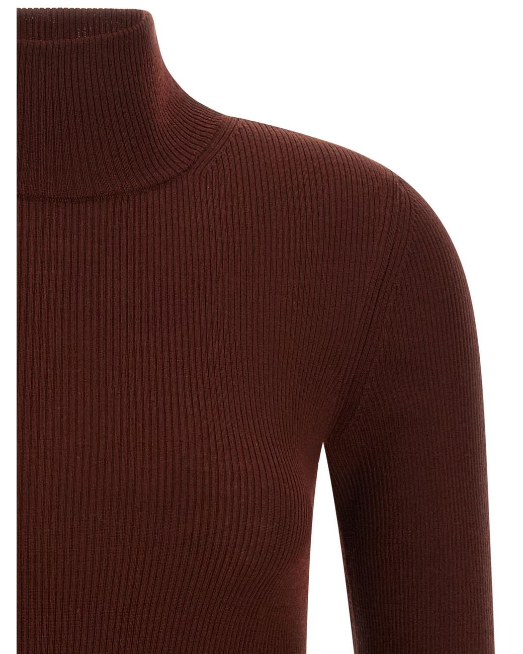 Max Mara Brown 'Cavallo' Turtleneck Sweater