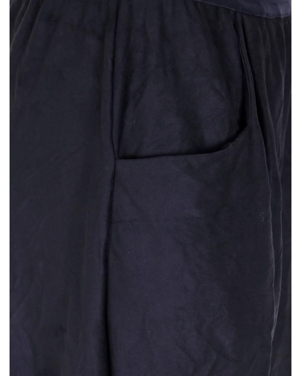 Maria Calderara Blue Pockets Pantsfaux Suede Trousers