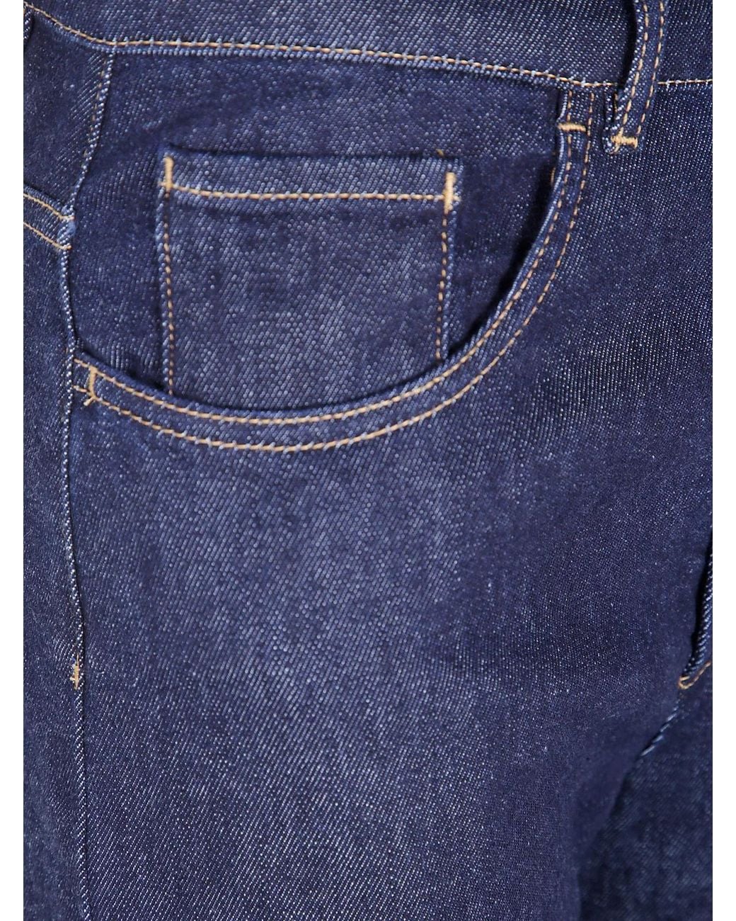 Seventy Blue Cashmere Blend Wide Leg Denim