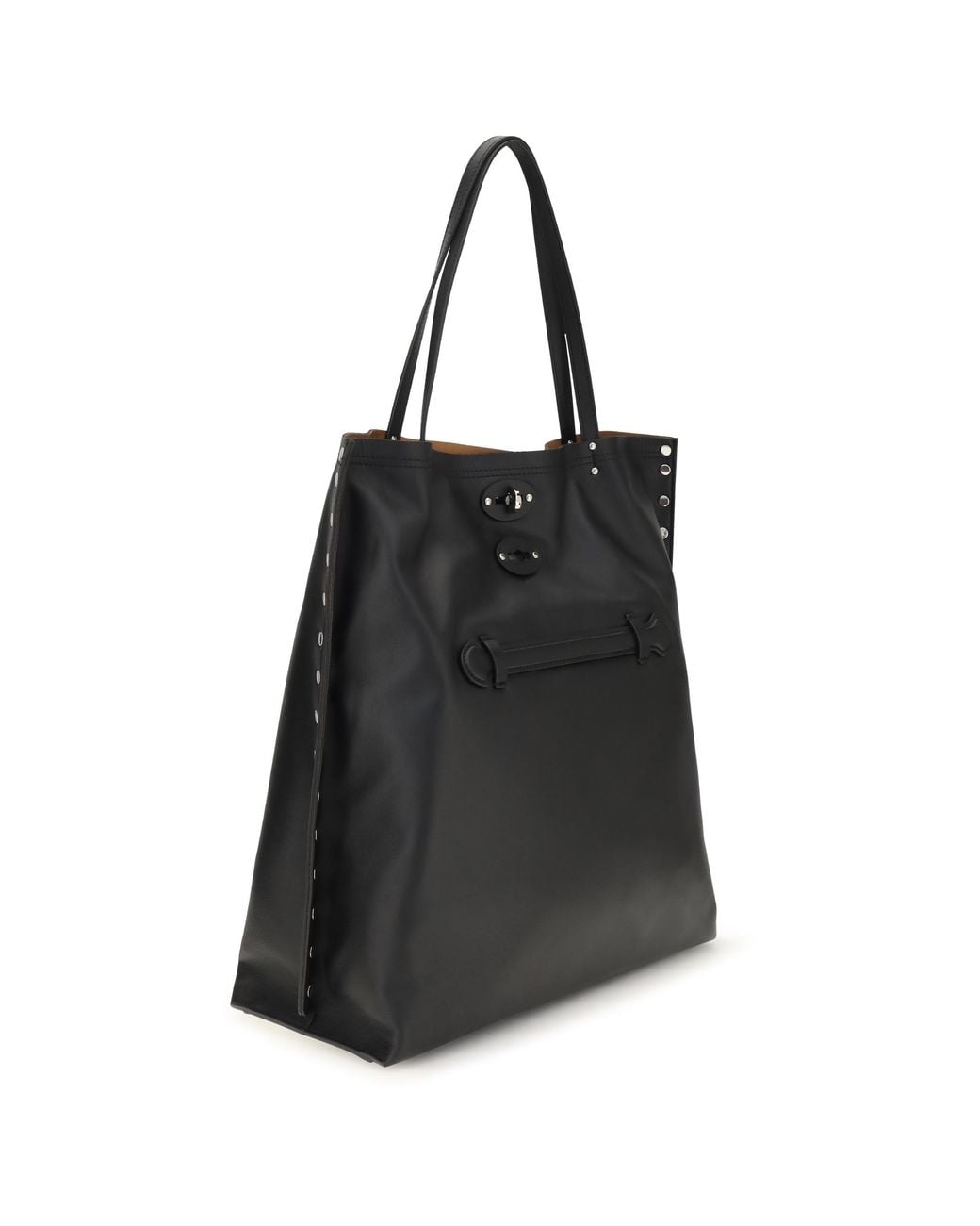 Zanellato Black Shoulder Bag Aspasso Saeta Calf Leather