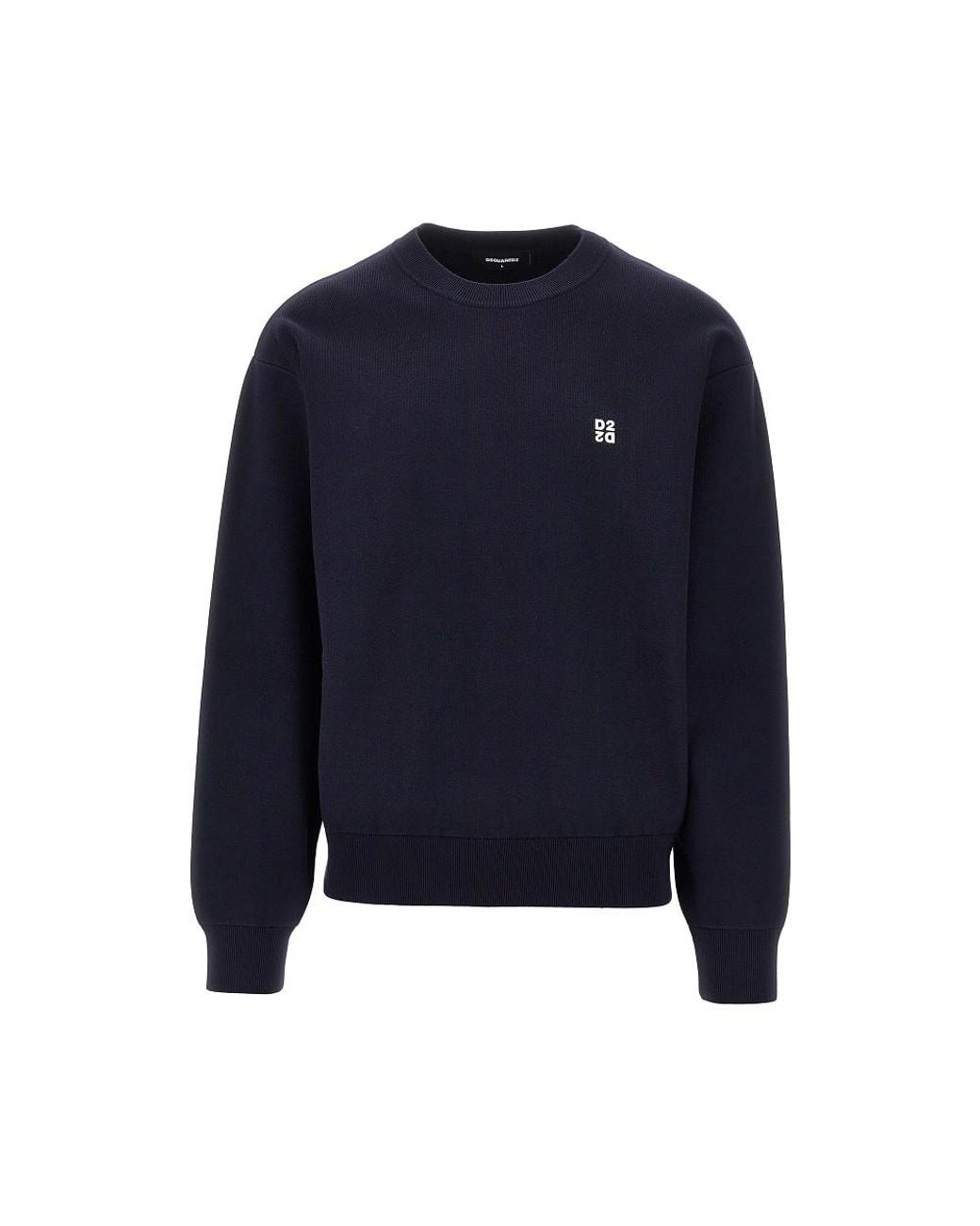 DSquared² Blue Knitted Sweater With Logo for men