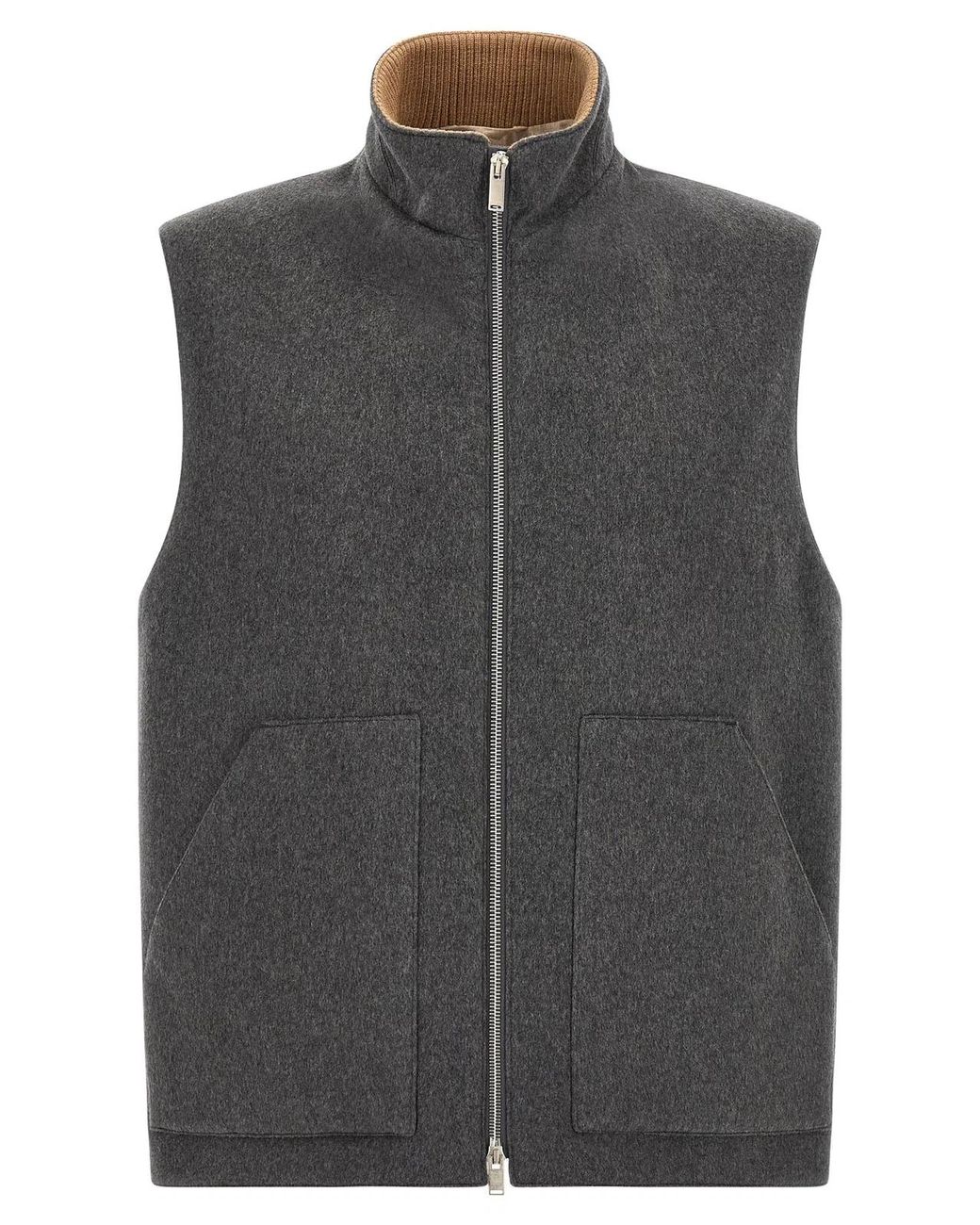 Lardini Gray Wool Vest for men