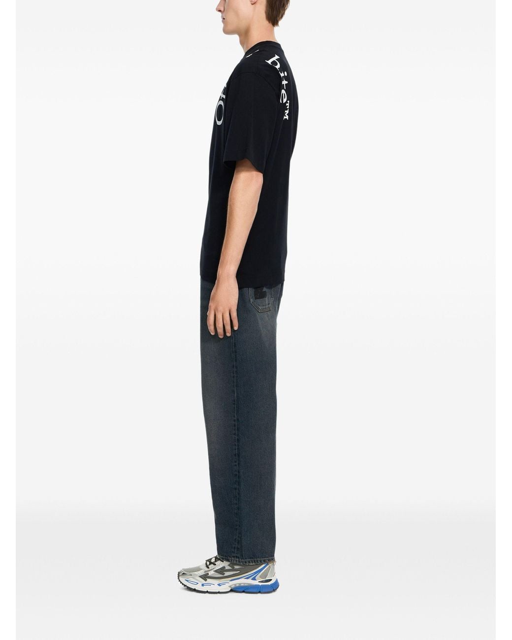 Off-White c/o Virgil Abloh Black Vertical Bookish Skate Cotton T-Shirt for men