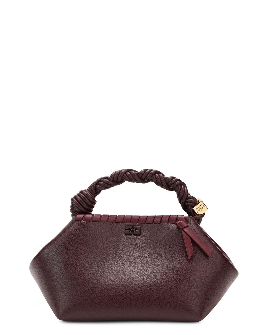 Ganni Brown Bag Bou Mini Braided