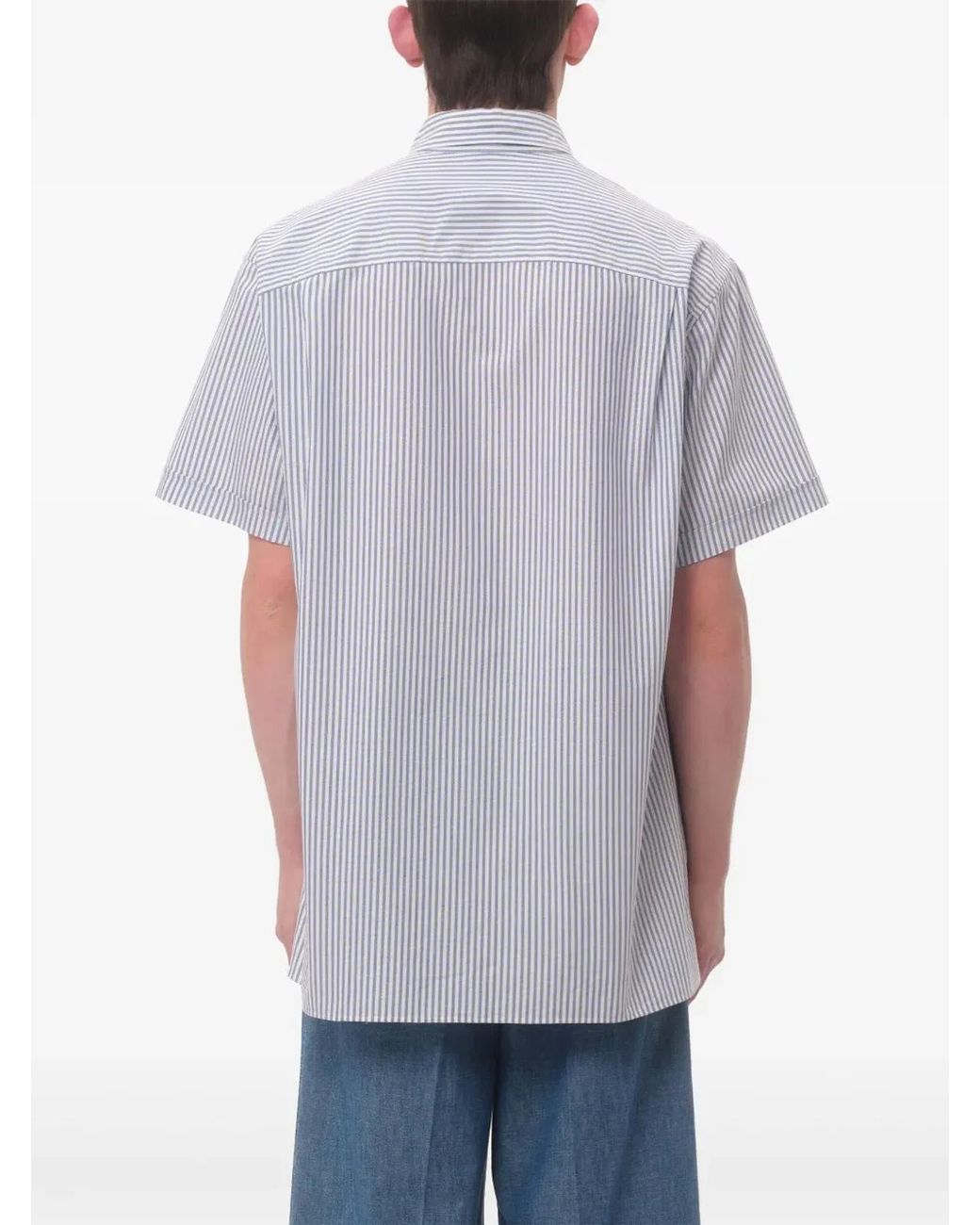 Valentino Garavani White Embroidered Oxford Shirt for men