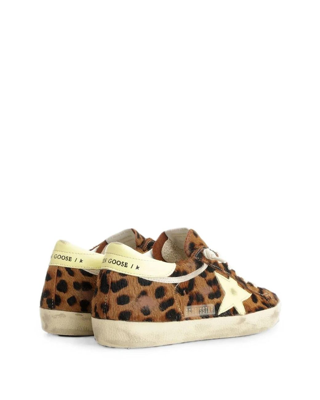 Golden Goose Deluxe Brand Yellow Cow Leather Ovine Leather Horsy-Print Sneakers