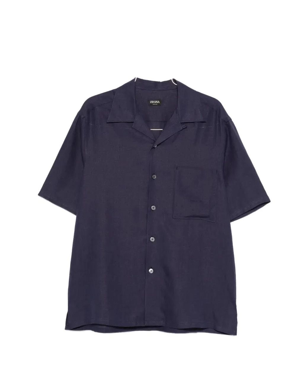 Zegna Blue Oasi Linen Shirt for men