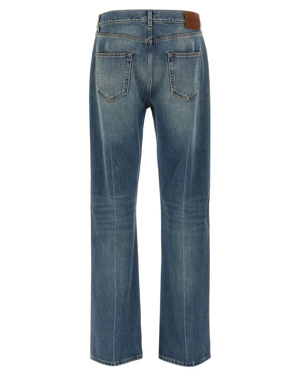 McQueen Blue 'Skull' Jeans for men