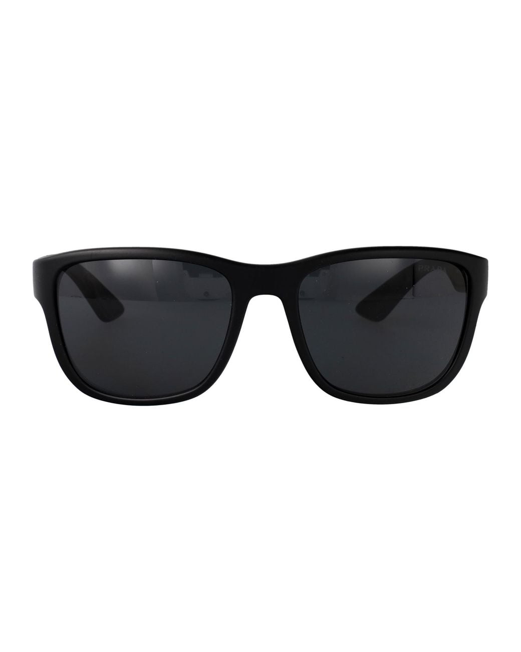 Prada Linea Rossa Black Rubber Nylon Sunglasses for men