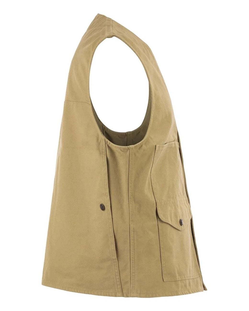 Filson Natural Cotton Utility Vest With Patch Pockets for men