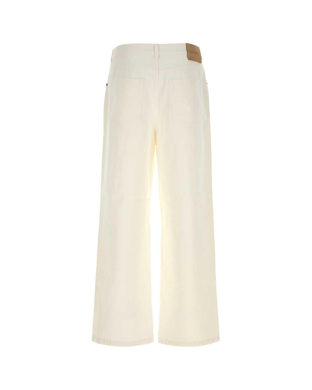 Loewe White Anagram Baggy Jeans for men