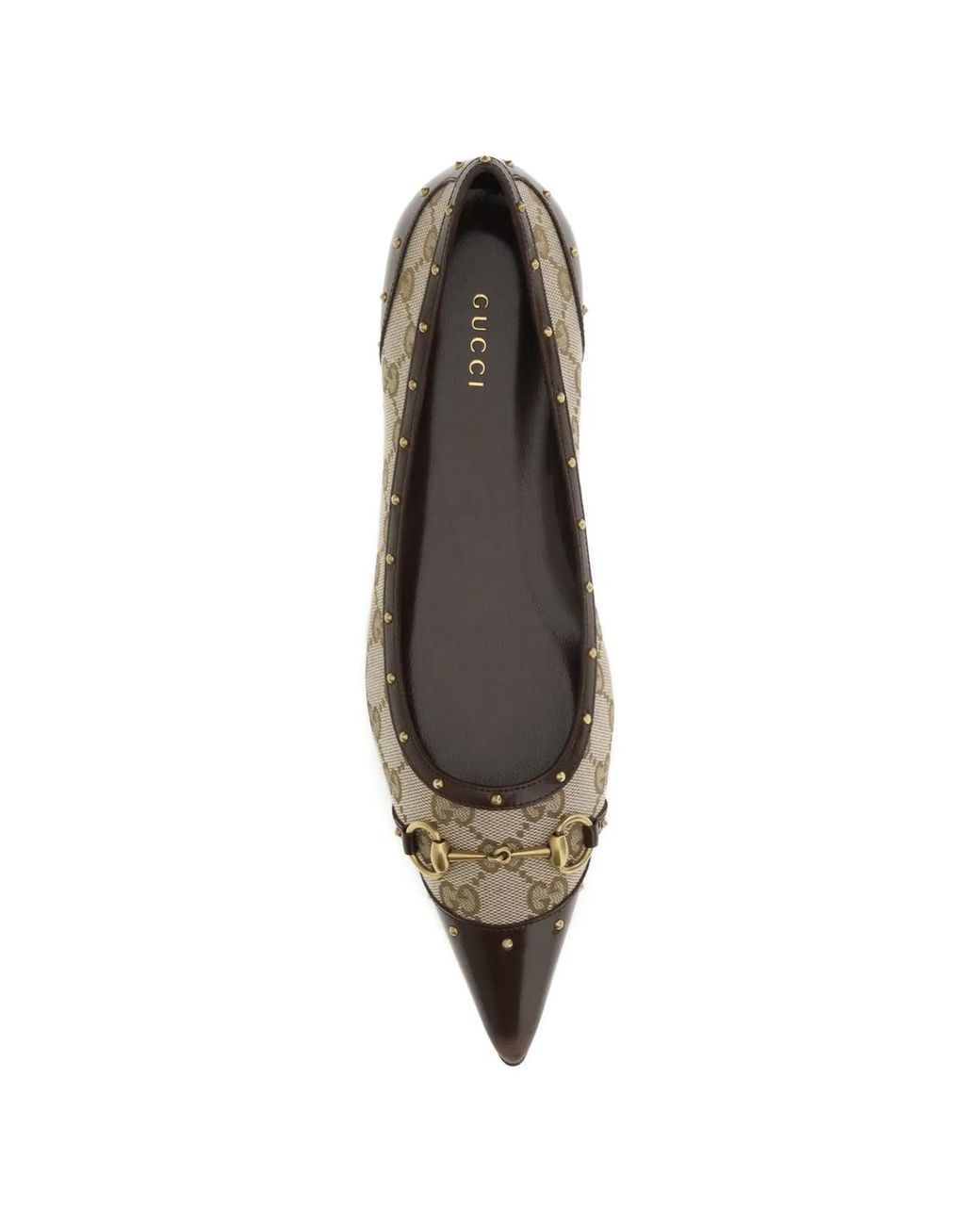 Gucci White Savoy Ballet Flats