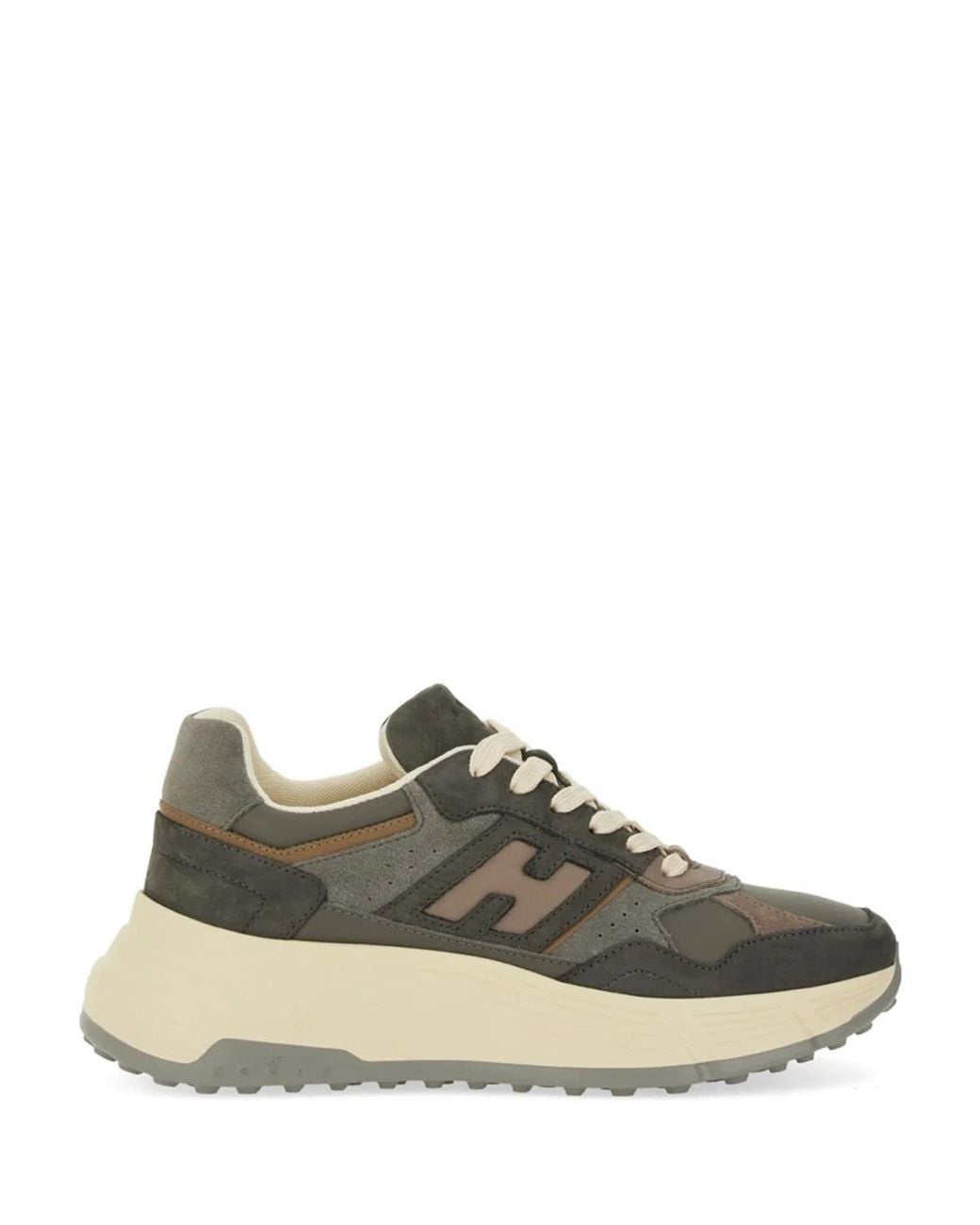 Hogan Green Color Block Sneakers