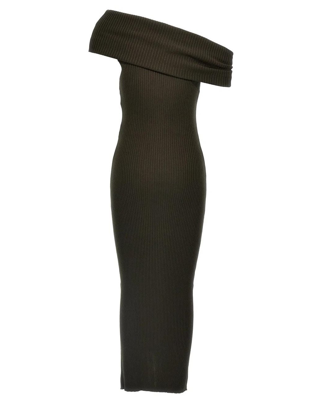Courreges Green 'Twist Rib Knit Long' Dress
