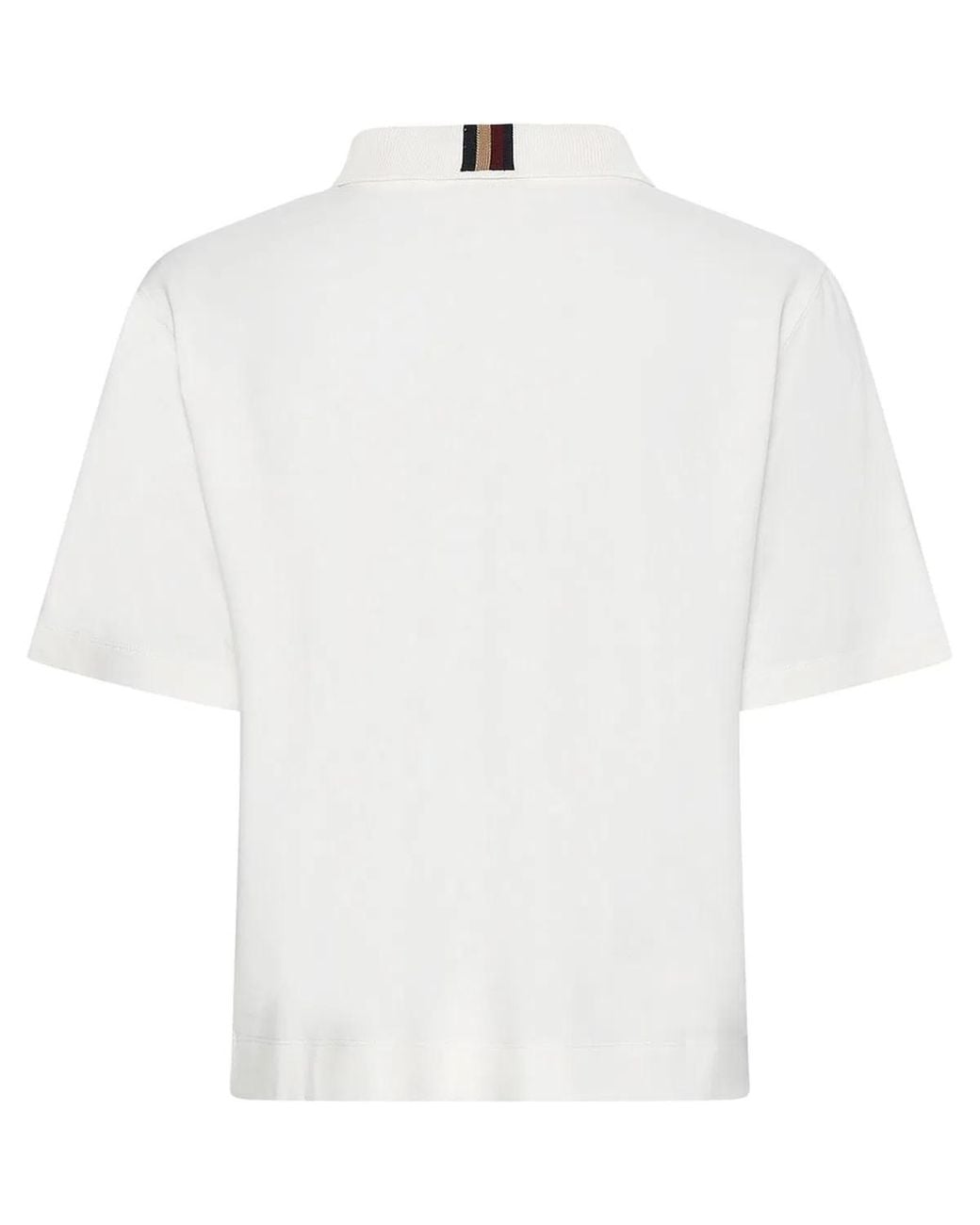 Tommy Hilfiger White Tommy Icons Logo Polo Shirt