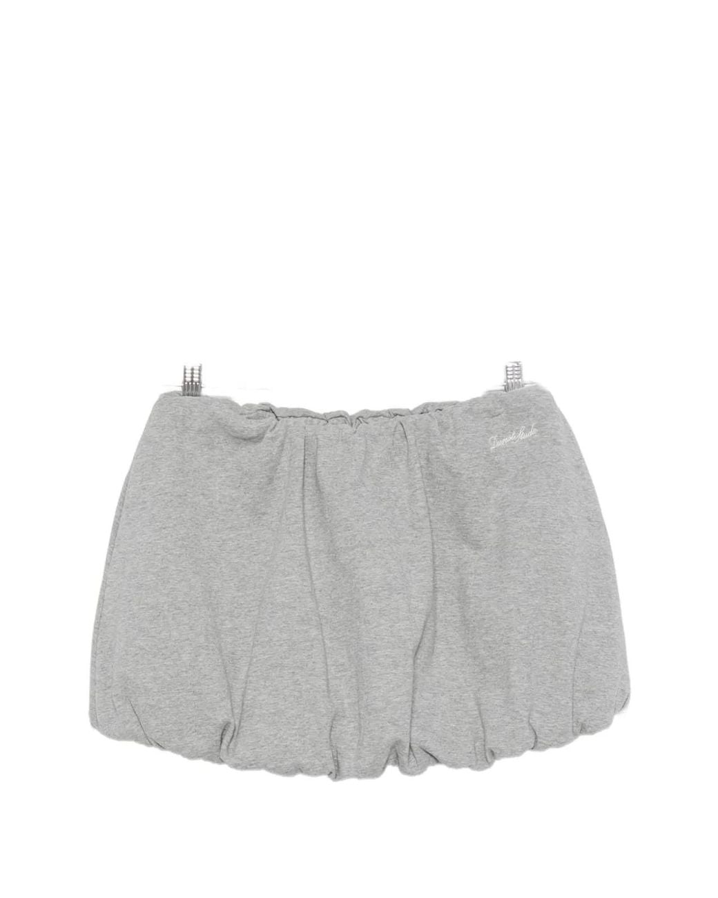 DUNST Gray Cotton Mini Skirt