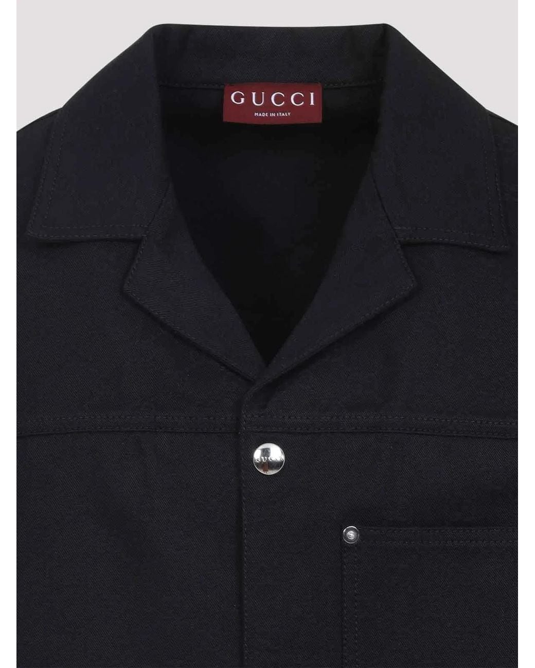Gucci Black Gg Jacquard Shirt for men