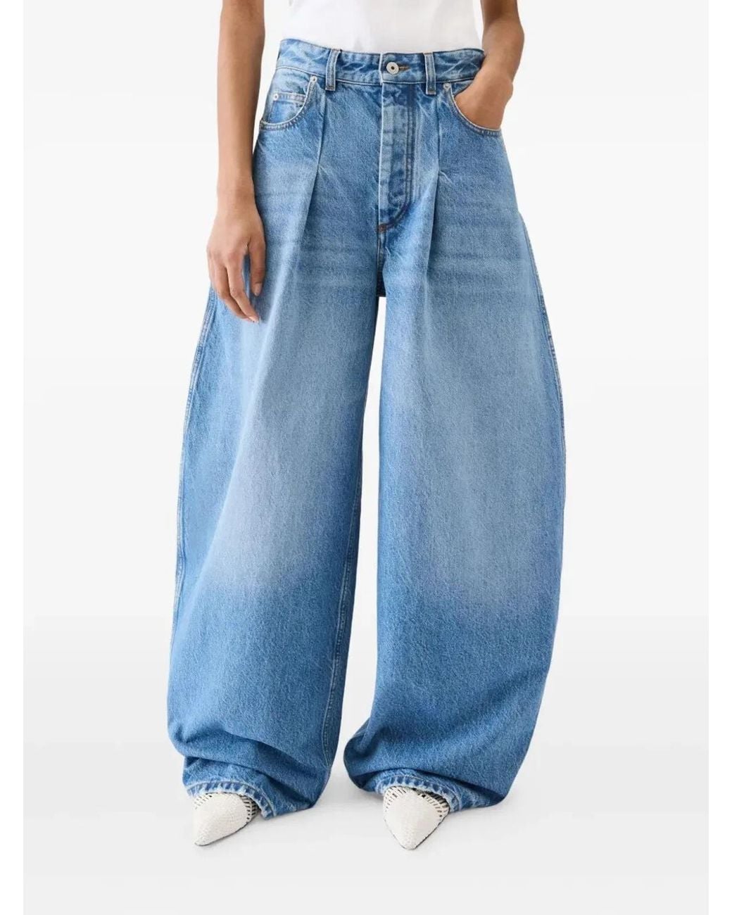 Jacquemus Blue Ovalo De-Nîmes High-Waisted Jeans