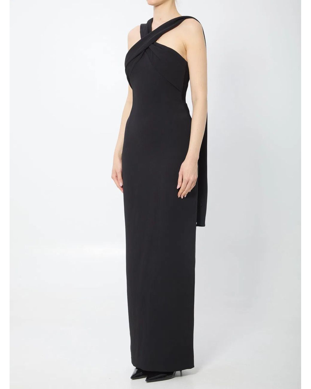 Solace London Black Rona Maxi Dress