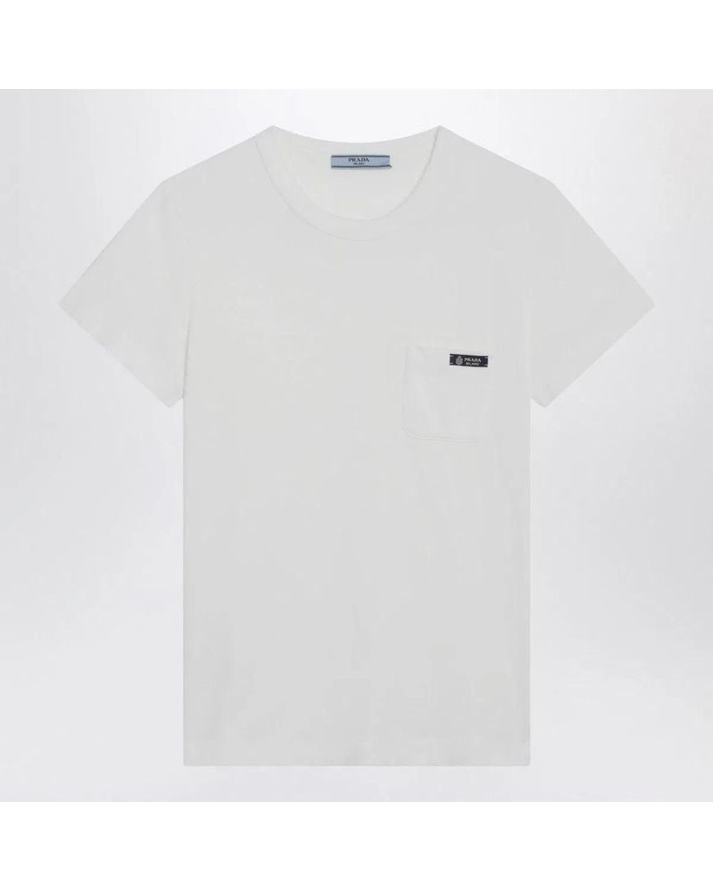 Prada White Tshirt Girocollo Bianca