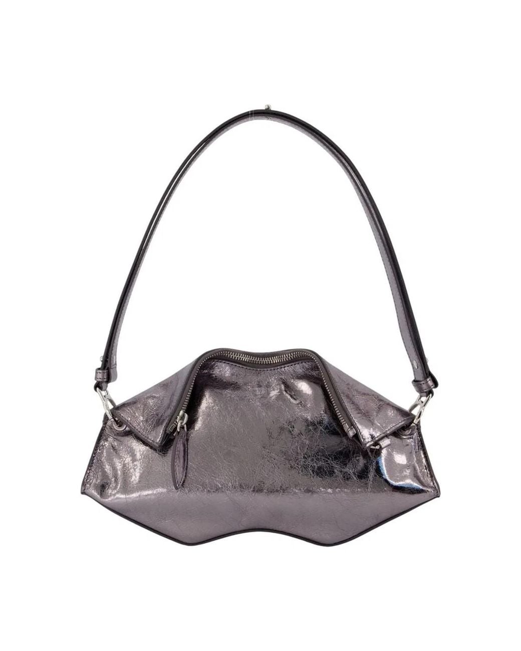 McQueen Gray Manta Clutch
