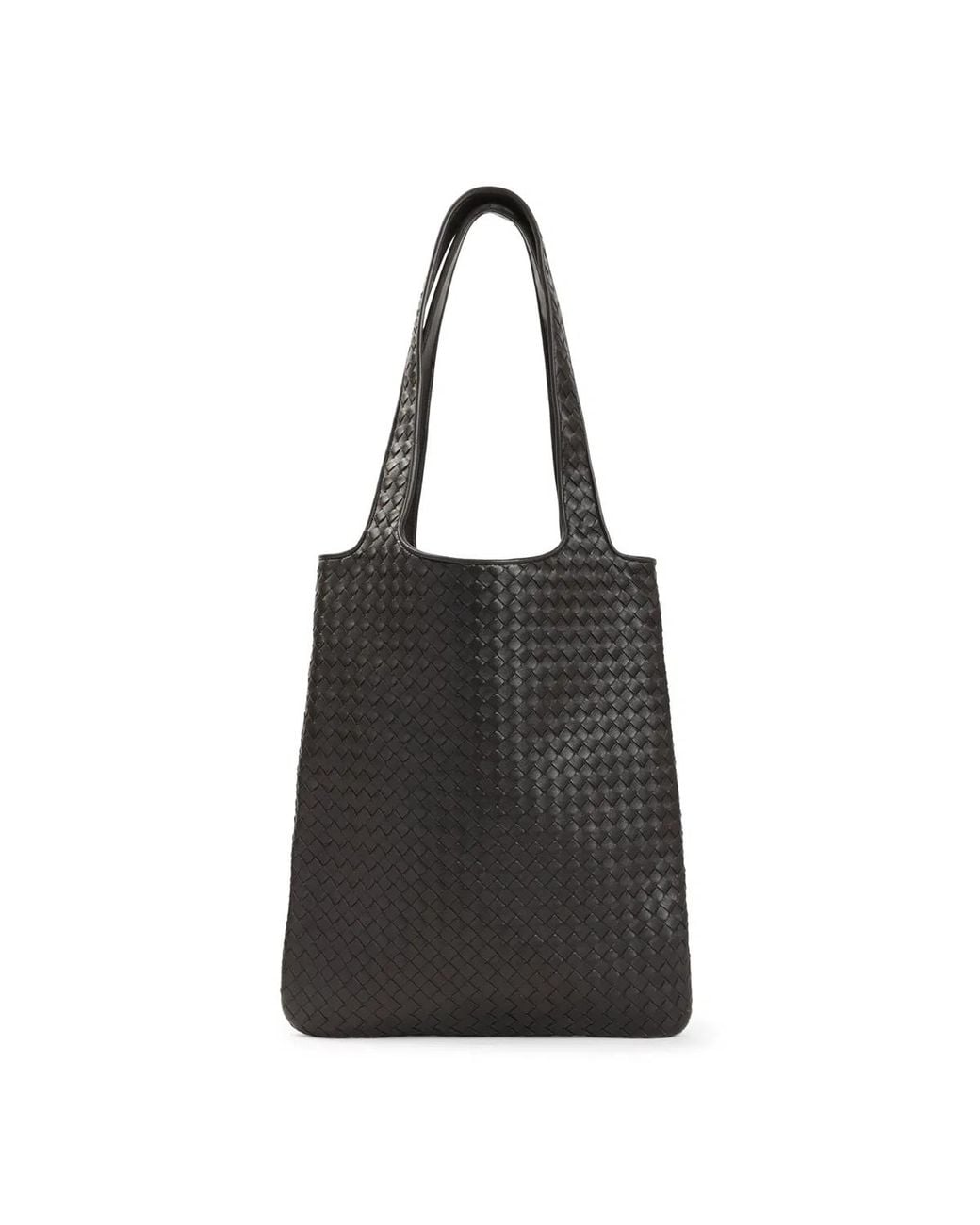 Bottega Veneta Black Leather Intrecciato Weave Two Top Handles Main Compartment Internal Slip Pocket for men