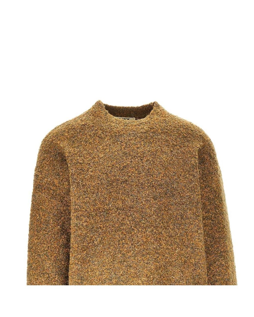 Woodbird Brown Wbkurt Loop Crewneck Sweater for men
